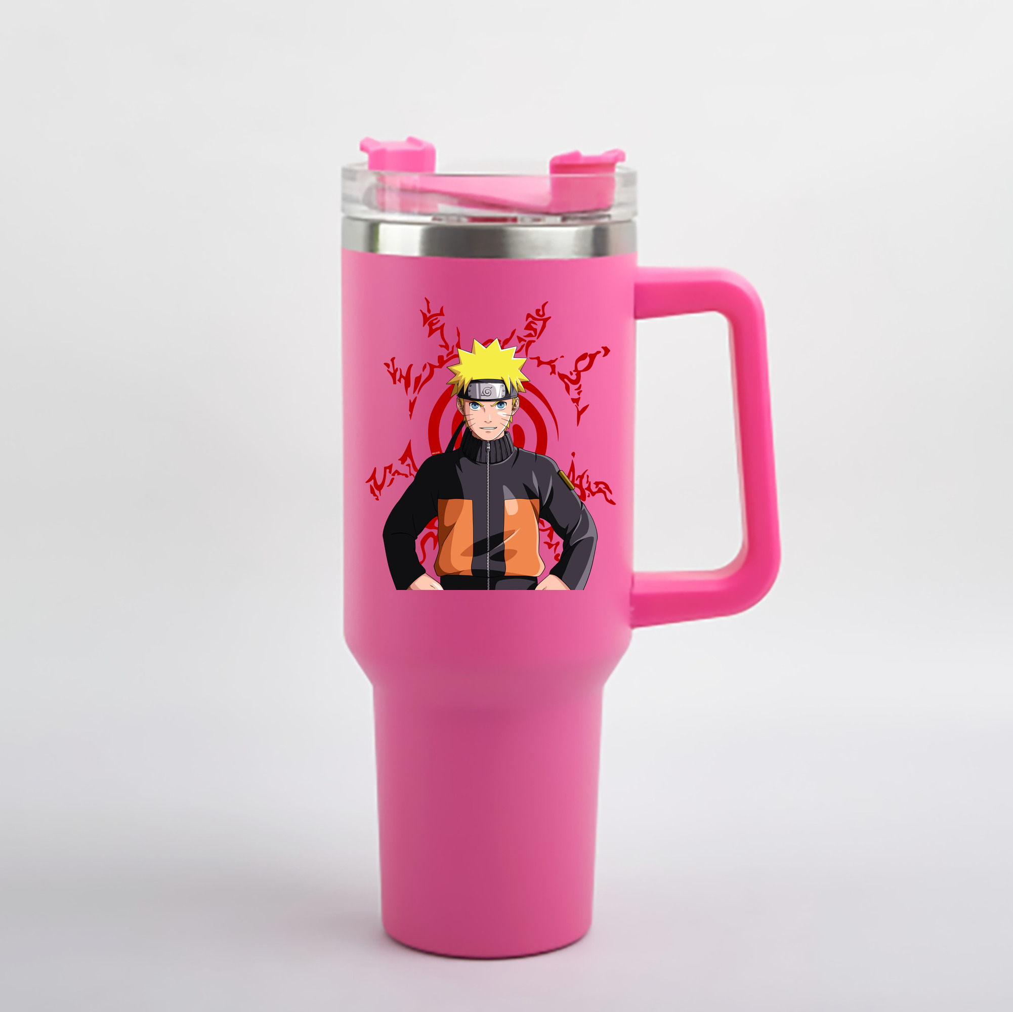 （画像用） NARUTO -ナルト- うずまき ナルト Uzumaki Naruto 1200mL車用タンブラー - クリスタルステッカー（プラスチックストロー付き）
